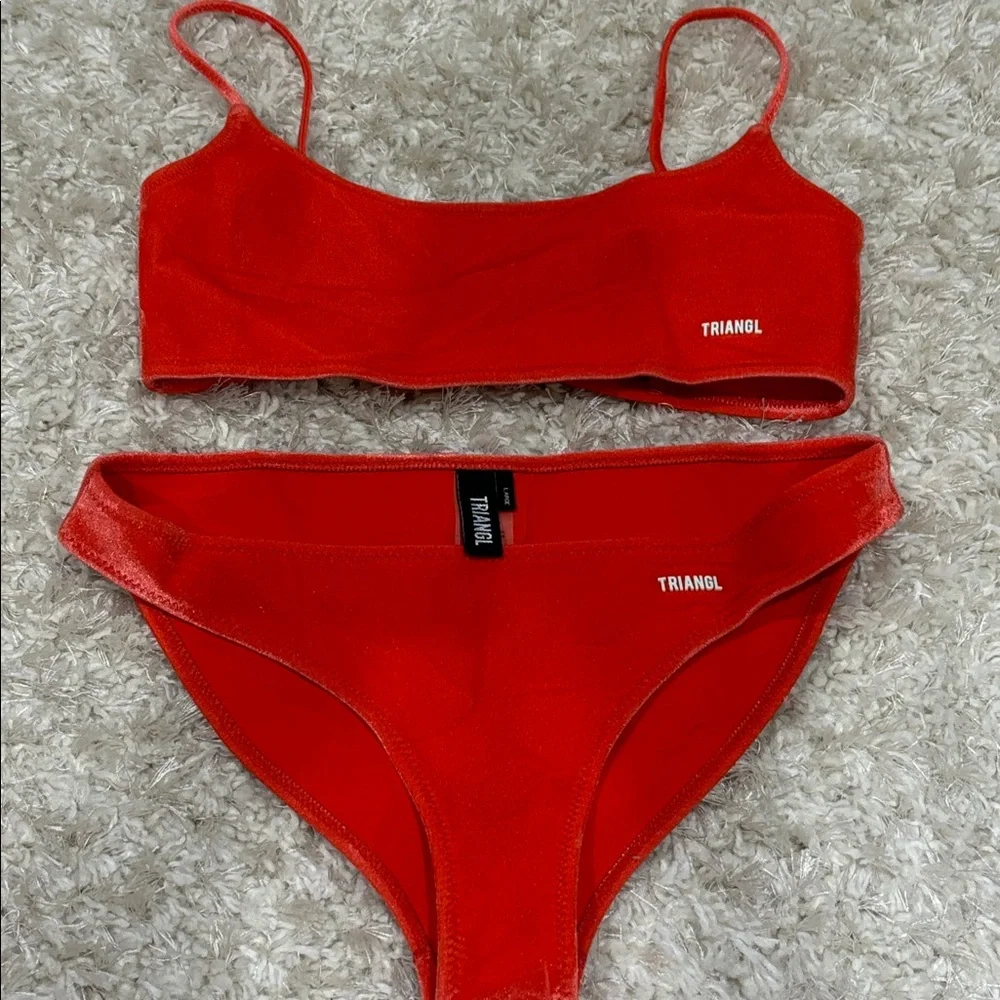 Triangl Swimwear Vibrant Orange Bikini Set - Picture 2 of 8